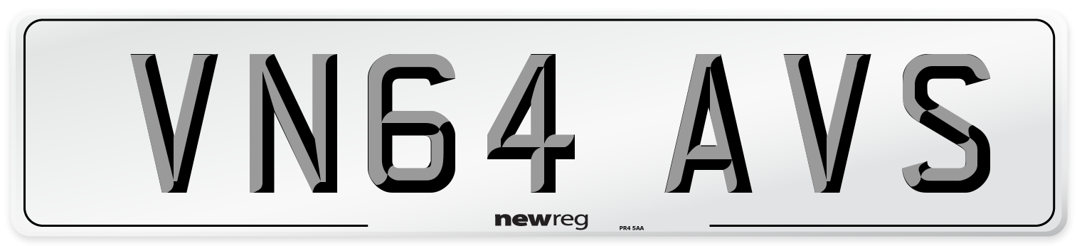 VN64 AVS Number Plate from New Reg